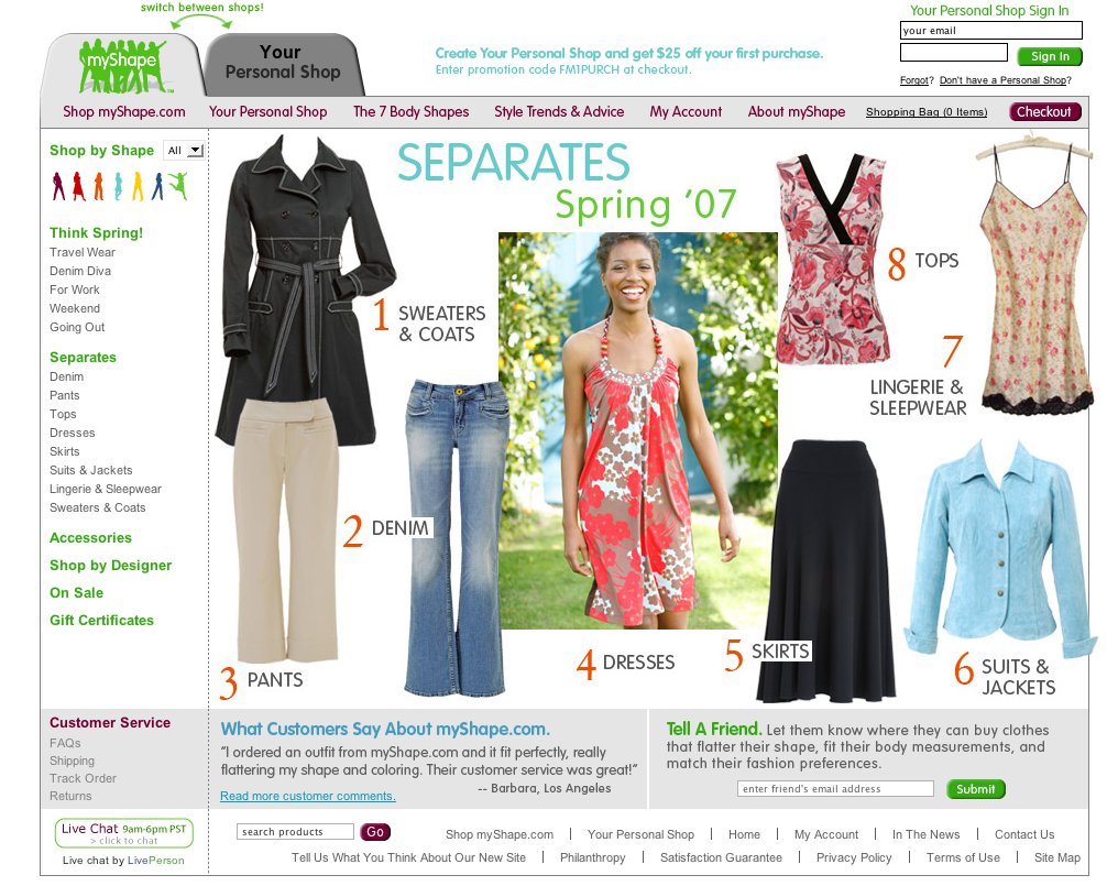 Fab Site: myShape.com Fab Site: myShape.com